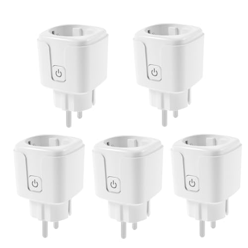 Zigbee Steckdose 16A Smarte Steckdose mit Strommessung Fernbedienung Sprachsteuerung Timer-Modus Zigbee Repeater für Zuhause Restaurant Bürogebäude Hotel (5 Stück) von GWCYMYD