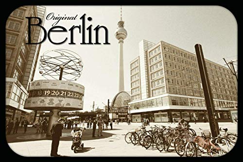 Blechschild Berlin Alexanderplatz Blechschild Schild Bogen Blechschild 8x12 Zoll Retro Wandkunst von GWEAR