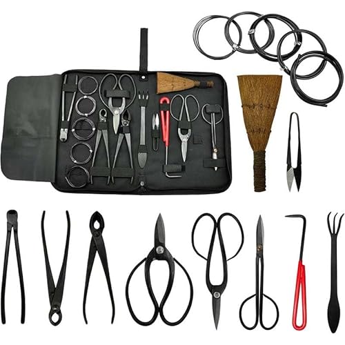 GWEMOSVSFQ 12-teiliges Gartenarbeit Bonsai Werkzeug Set Kohlenstoffstahl Gartenpflanze Schnitt Kit Schere Topfpflanze Set,Metallisch GWEMOSVSFQ 12-teiliges Gartenarbeit Bonsai Werkzeug Set Kohlenstoffstahl Gartenpflanze Schnitt Kit Schere Topfpflanze Set,Metallisch von GWEMOSVSFQ