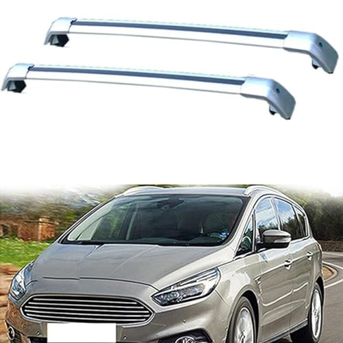 GWENP Auto Dachträger Dachreling für Ford S-MAX 2015-2020, Dach Gepäckträger aus Abschließbar Aluminium,Silver GWENP Auto Dachträger Dachreling für Ford S-MAX 2015-2020, Dach Gepäckträger aus Abschließbar Aluminium,Silver von GWENP