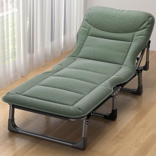 GWFBLID Sonnenliege Liegestuhl Klappbar bis 200kg Sonnenliege Gartenliege Outdoor Liege verstellbar mit Ergonomisches Polster Strandliege verstellbar Campingbett mit Kopfstütze für Sonnenbaden von GWFBLID
