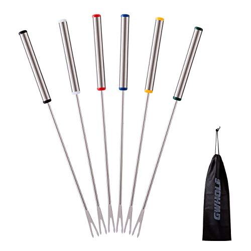 GWHOLE 6 Stück Fonduegabeln Edelstahl Grillgabel Fondue Gabeln Fonduebesteck mit Edelstahlgriff Farbig Markiert GWHOLE 6 Stück Fonduegabeln Edelstahl Grillgabel Fondue Gabeln Fonduebesteck mit Edelstahlgriff Farbig Markiert von GWHOLE