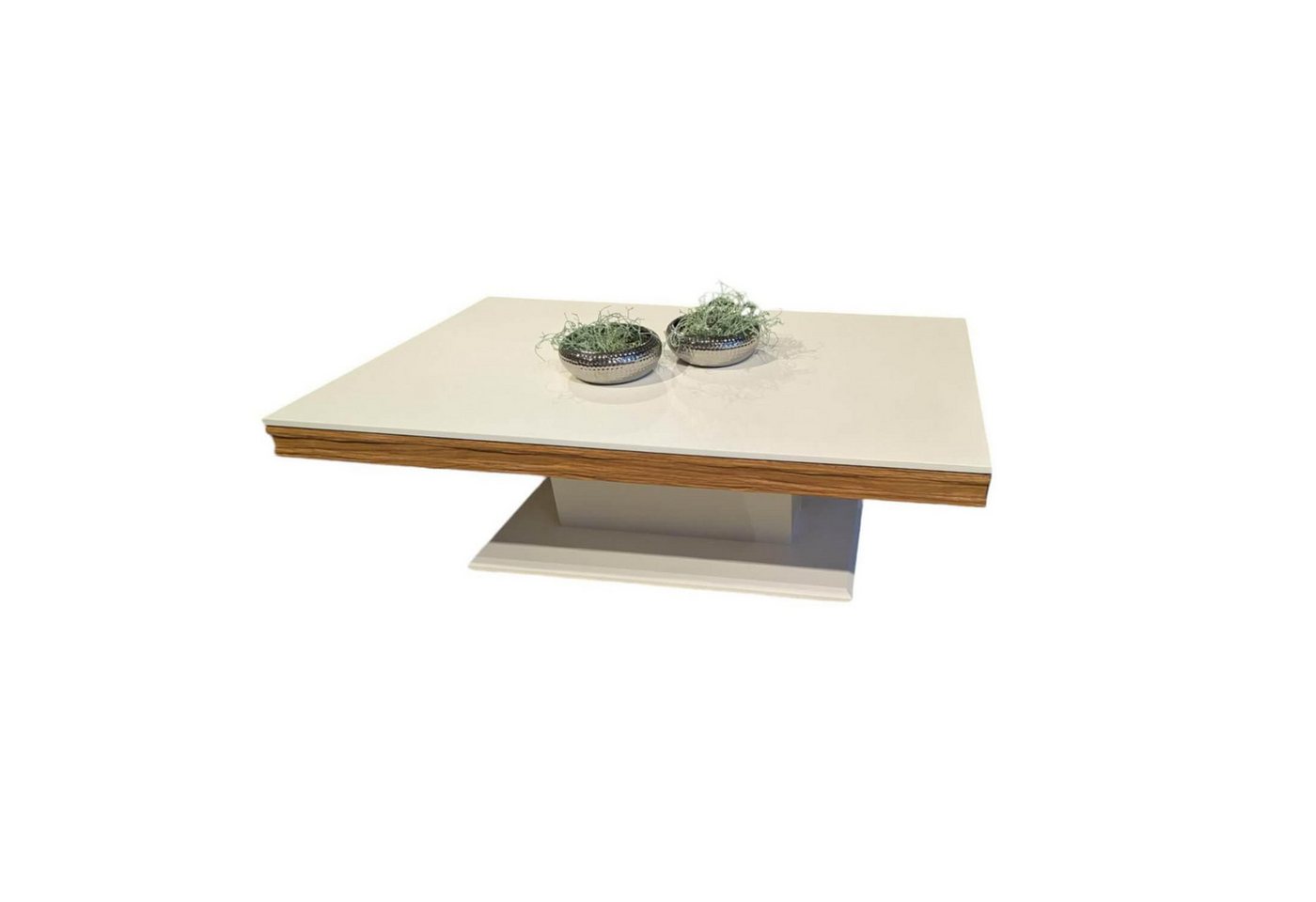 GWINNER Couchtisch Couchtisch CT125E Lack Seidenmatt Weiß Akzent Nussbaum Natur GWINNER Couchtisch Couchtisch CT125E Lack Seidenmatt Weiß Akzent Nussbaum Natur von GWINNER