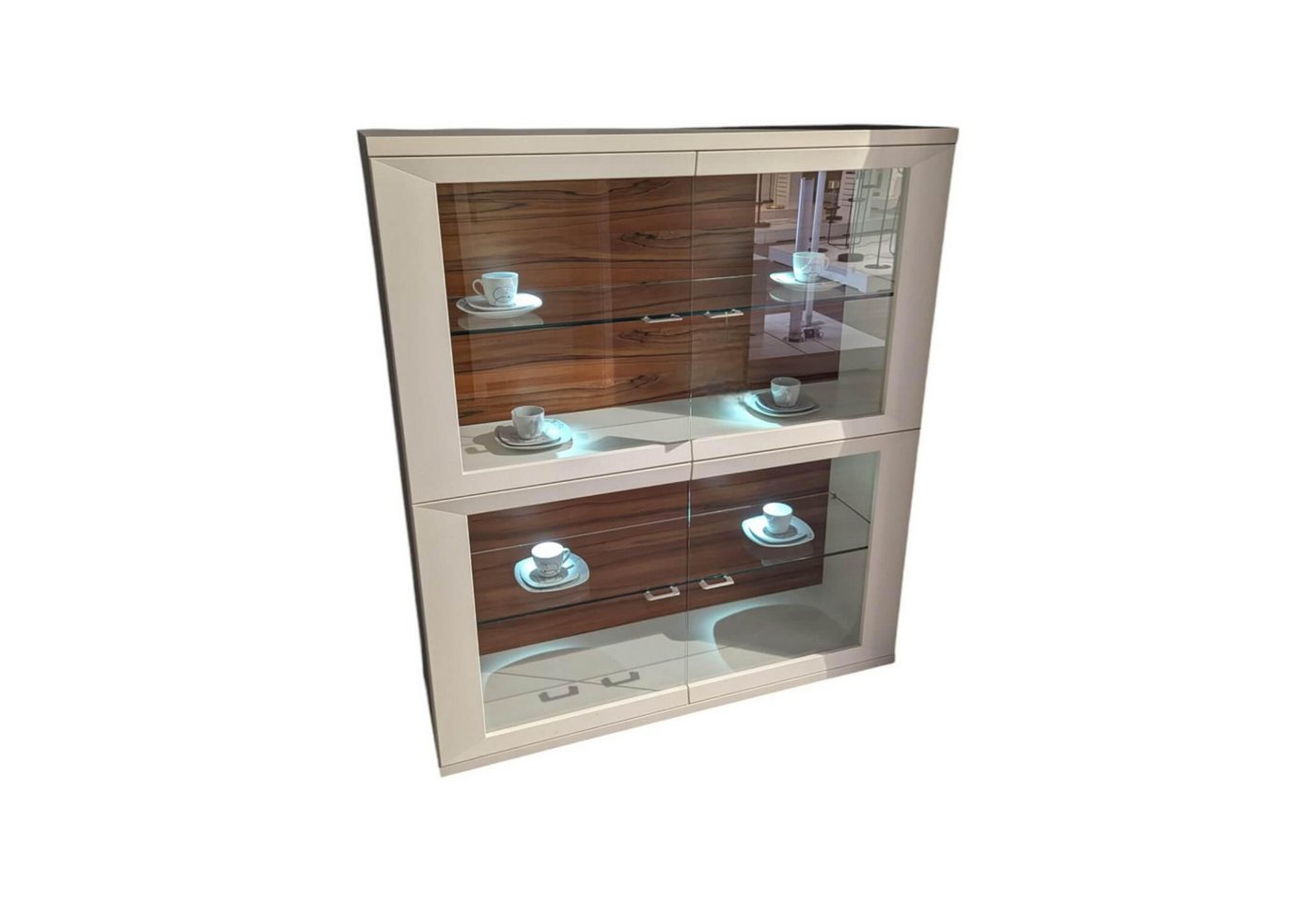 GWINNER Standvitrine Highboard Square Lack Weiß Absetzung Tineo Mit LEB Beleuchtung GWINNER Standvitrine Highboard Square Lack Weiß Absetzung Tineo Mit LEB Beleuchtung von GWINNER