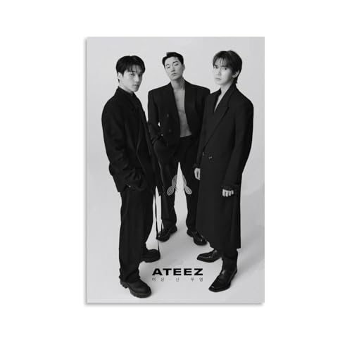 GWJXYWZP ATEEZ Musikalben von beliebten Künstlern, Leinwandposter, Wandkunst, dekoratives Gemälde, Schlafzimmer, Malerei, Poster, 20 x 30 cm, ungerahmter Stil von GWJXYWZP
