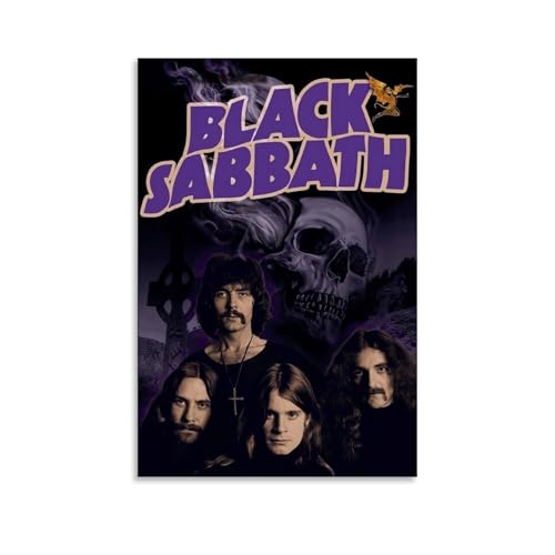 GWJXYWZP Black Sabbath Musikalben von beliebten Künstlern, Leinwand-Poster, Wandkunst, dekoratives Gemälde, Schlafzimmer, Malerei, Poster, 30 x 45 cm, ungerahmter Stil von GWJXYWZP