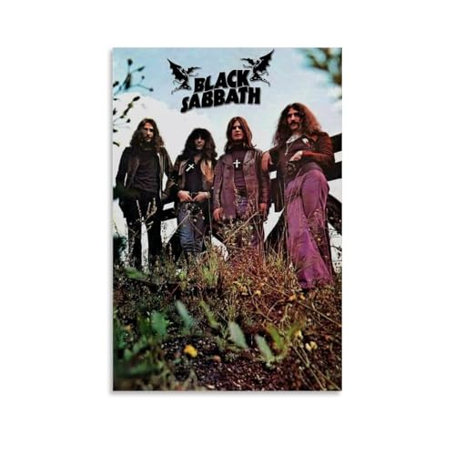 GWJXYWZP Black Sabbath Musikalben von beliebten Künstlern, Leinwand-Poster, Wandkunst, dekoratives Gemälde, Schlafzimmer, Malerei, Poster, 30 x 45 cm, ungerahmter Stil von GWJXYWZP