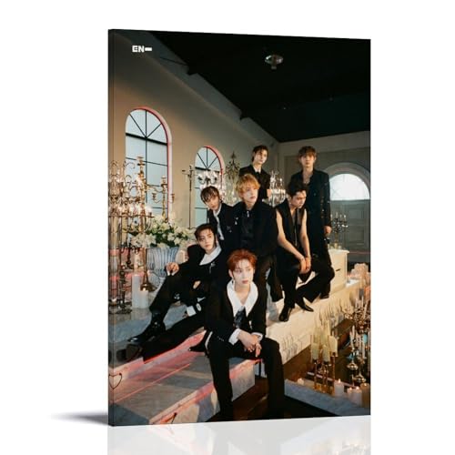 GWJXYWZP ENHYPEN Musikalben von beliebten Künstlern, Leinwandposter, Wandkunst, dekoratives Gemälde, Schlafzimmer, Malerei, Poster, 50 x 75 cm, Rahmenstil GWJXYWZP ENHYPEN Musikalben von beliebten Künstlern, Leinwandposter, Wandkunst, dekoratives Gemälde, Schlafzimmer, Malerei, Poster, 50 x 75 cm, Rahmenstil von GWJXYWZP