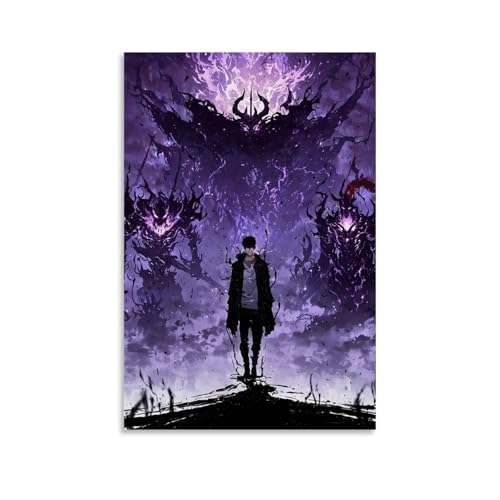 GWJXYWZP Leinwandposter Solo Leveling, klassisches Anime-Cartoons, Wandkunst, dekoratives Gemälde, Schlafzimmer, 40 x 60 cm, ungerahmter Stil von GWJXYWZP