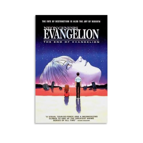 GWJXYWZP Neon Genesis Evangelion Klassische Anime-Cartoons Leinwand-Poster, Wandkunst, dekoratives Gemälde, Schlafzimmer, Malerei, Poster, 30 x 45 cm, ungerahmter Stil von GWJXYWZP