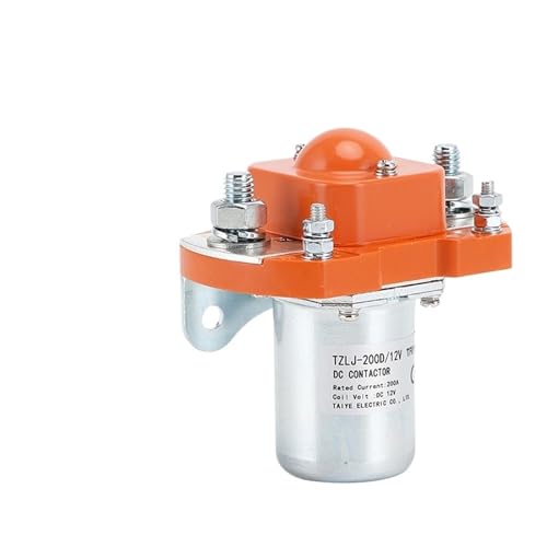 GWLQBJLHH TZLJ-200D DC-Schütz 12 V 24 V 48 V 72 V for Elektrofahrzeug-Gabelstapler-Batterie-Auto-Traktor-Windenmotor 1NO Normal Open ZJ 200D(12v) von GWLQBJLHH