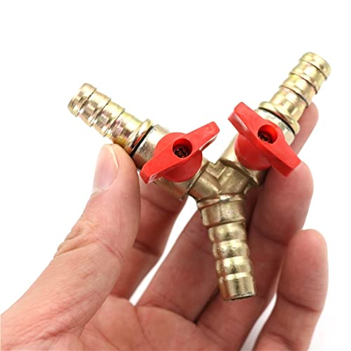 Ventilklemmanschluss Schlauchtülle Kraftstoff Wasser Öl Gas for Gartenbewässerung Automobil 3/8" 10 mm Messing Y 3-Wege-Absperrkugelventil von GWLQBJLHH