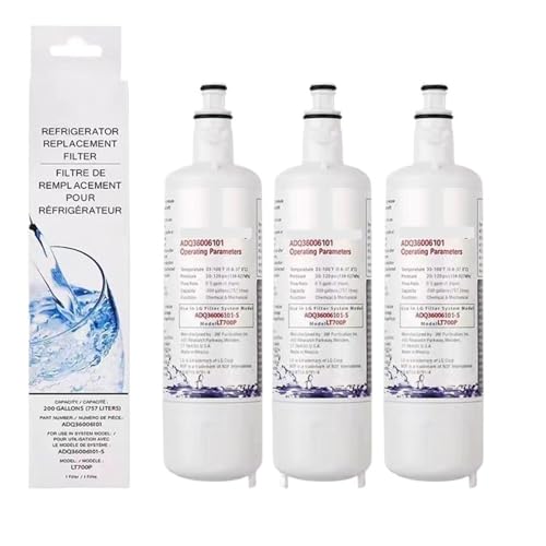 3–5 Kühlschrank-Wasserfilter, Kompatibel Mit LG LT700P, Kompatibel Mit ADQ36006101 LFX28968ST LFXS30766S Kenmore 9690, Ersatzfilter.(3pcs) von GWSBBRATM