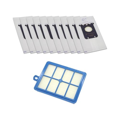 BPfire 10 Staubbeutel S-Bag + 1 H12-Filter, Kompatibel Mit Philips Electrolux Staubsauger FC9080 FC9104 FC9116 FC9057. von GWSBBRATM