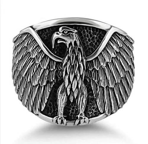 GWSGSFAS Eagle Ring Herren Retro Persönlichkeit Design Nische Hip-Hop Adler Zeigefinger Ring-R097-12 GWSGSFAS Eagle Ring Herren Retro Persönlichkeit Design Nische Hip-Hop Adler Zeigefinger Ring-R097-12 von GWSGSFAS