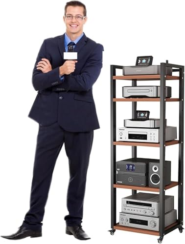 Audio rack hifi regal Startseite AV-Medienständer/ Eckregal/ Stereokabinett/ Audio-Rack-Turm, Multifunktional Audio/Video Komponenten Rack, Modern AV-Schrank Mit R(Size:5 TIER- 60CM WIDE,Color:Black1) Audio rack hifi regal Startseite AV-Medienständer/ Eckregal/ Stereokabinett/ Audio-Rack-Turm, Multifunktional Audio/Video Komponenten Rack, Modern AV-Schrank Mit R(Size:5 TIER- 60CM WIDE,Color:Black1) von GWWBD