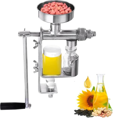 GWWBD Manuelle Ölpresse Maschine 304 Edelstahl Nussöl-Extraktor Samen Ölveröl Lebensmittelqualität Öl Expeller Ölabzieher GWWBD Manuelle Ölpresse Maschine 304 Edelstahl Nussöl-Extraktor Samen Ölveröl Lebensmittelqualität Öl Expeller Ölabzieher von GWWBD