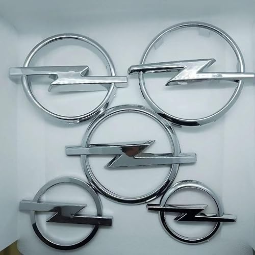 GWWXM Auto Emblem für Opel Mokka B 2020-2024, Metall, Silber, Front, Rear, Kofferraum, Motorhaube, Aufkleber, Logo, Abzeichen, Badge, Abziehbilder, 3D, Selbstklebend von GWWXM