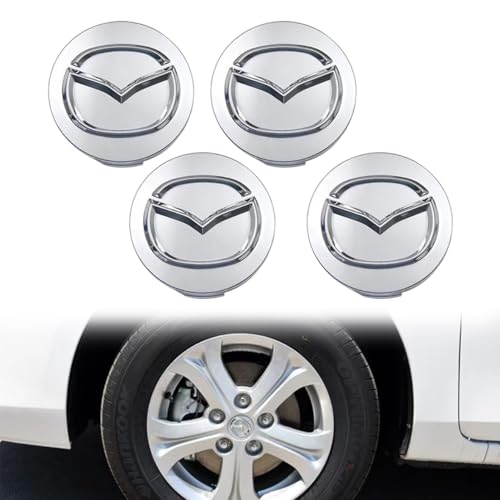 GWWXM Radnabenkappen für Mazda MX-5 NB,ABS Nabenkappen Nabendeckel Nabenabdeckung Radmutterkappen Radnabenkappen Radnabenabdeckung Radnabendeckel Felgendeckel Zubehör,B von GWWXM