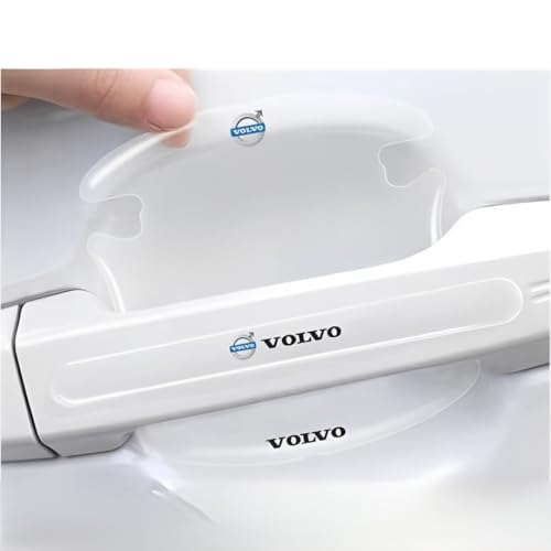 Schutz Aufkleber für Auto Türgriffe für Volvo XC40 XC60 XC70 XC90,Epoxidmaterial Transparent Kratzern Schutz Autotür Griffe Schutz Türschüsselschutz mit Emblem Logo von GWWXM