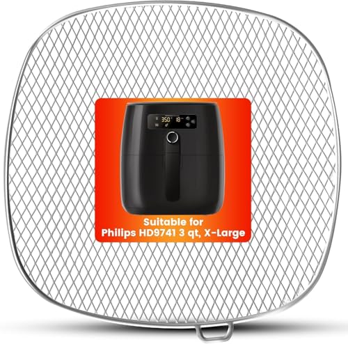 Air Fryer Zubehör für Philips, 18,3 cm quadratische Abtropfschale für Philips HD9741 3QT Tray Rack kompatibel mit HD9641 HD9721, HD9730, spülmaschinenfest Air Fryer Zubehör für Philips, 18,3 cm quadratische Abtropfschale für Philips HD9741 3QT Tray Rack kompatibel mit HD9641 HD9721, HD9730, spülmaschinenfest von GWY