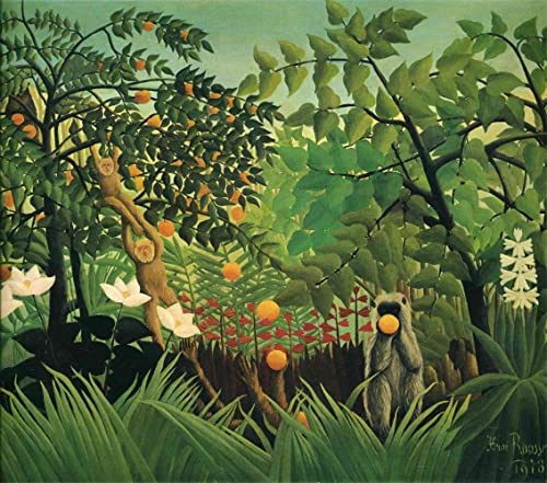 5D DIY Diamond Painting Kits Henri Rousseau Works - Wanddekoration Kunsthandwerk Mosaik Malerei Geschenke 40×50cm von GWYDYB