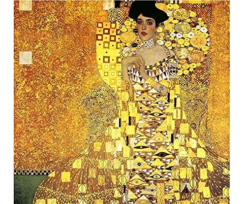 5D DIY Diamond Painting Kits Klimts berühmte Gemälde Klimts berühmte Gemälde - Frau Bauer - Stickerei Kreuzstich Strass Bilder Kunst Wohnkultur Geschenk 40×50cm von GWYDYB