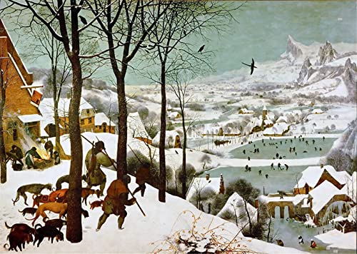 DIY 5D Diamond Painting Kits, Berühmte Gemälde von Pieter Bruegel The Elder – Snow Hunter – Wanddekoration von GWYDYB