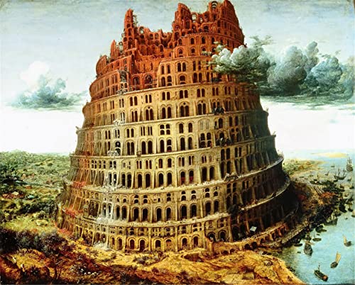 Gemälde von Pieter Bruegel dem Älteren – Turm von Babel – DIY 5D Diamond Painting Kits Stickerei Strass Kunst Heimdekoration Geschenke von GWYDYB