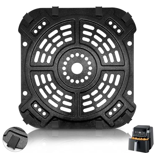 GWYXC Air Fryer Grillpfanne für Ninja AF181 Air Fryer Pro XL 6-in-1 6,5 QT, 21,6 x 20,3 cm Luftfritteusen-Zubehör, Tablett, Grillplatte, Crisperplatte, Ersatzteile, Tablett mit Gummipuffer von GWYXC