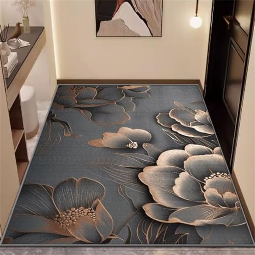 GX-YJX Ultra Soft Modern Area Rugs Wohnzimmerteppich Blumenteppich im Flur Waschbarer Teppich Deko-Teppich für den Haushalt Teppich Für Schlafzimmer 150X200CM von GX-YJX