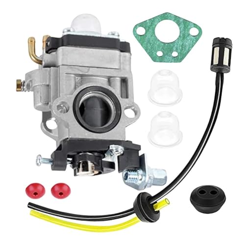 Geeignet for 50cc 52cc 49cc 47cc 43cc 33cc Rasenmäher 15mm Vergaser mit Dichtung Ölfilter von GXAOeUX