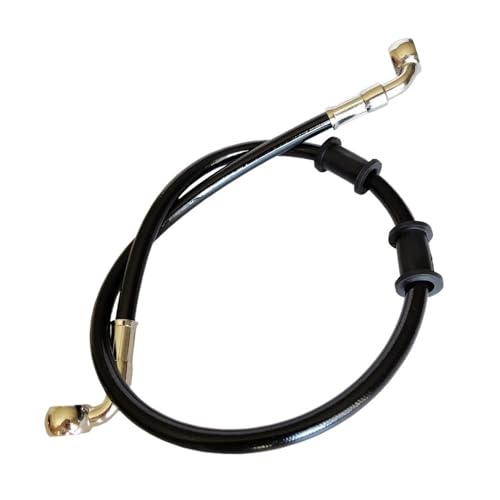 Motorrad-Hydraulikbremsschlauchleitungskabel 400 Mm – 2200 Mm Leitung Geflochtener Ölschlauch M10 Banjo 90 Und 90 Grad Mehrfarbig Motorrad Bremsschlauch(Zwart,1100mm) von GXFCASE
