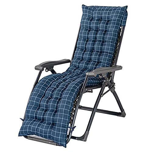 GXFXLP Gartenliege Auflage, Sonnenliege Kissen, Auflage Sonnenliege, Dick Sitzkissen Sitzpolster Sitzauflage füR Terrasse, Reisen, Relax Liegestuhl,Blau,170 * 48 von GXFXLP