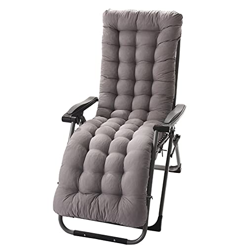 GXFXLP Gartenliege Auflage, Sonnenliege Kissen, Auflage sonnenliege, Liege auflagen Outdoor, 48x125, 48x155, 48x170cm Liegen, für Terrasse, Reisen, Relax Liegestuhl,Grau,155 * 48 von GXFXLP