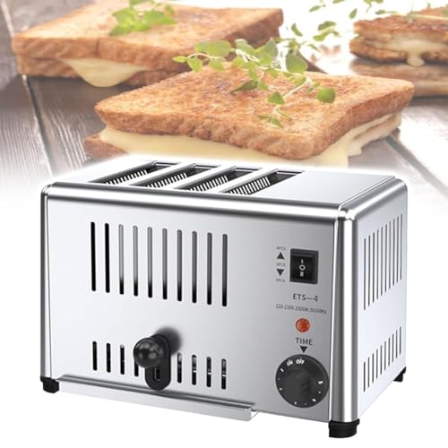 Breakfast Shop Brotbackautomat, Brotbackautomat, 4/6 Stück auf einmal, erweiterter Kartenschlitz, versteckte Chip-Sammelplatte, verwendet in der Küche, Breakfast Shop(4) von GXGSDM