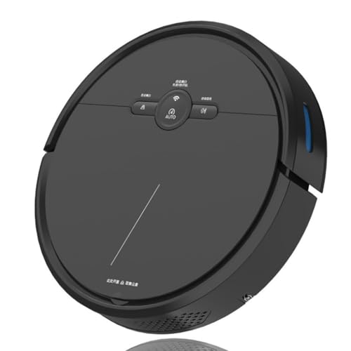 GXGSDM Roboterstaubsauger, Roboterstaubsauger und Wischmopp, Kehrgerät for den Haushalt, 3-in-1-Reinigung, 4400 mAh, 600 ml Staubbehälter, WLAN-/Bluetooth-Verbindungssteuerung(Black) von GXGSDM