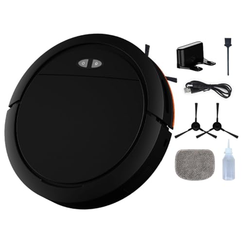 GXGSDM Saugroboter, Saugroboter mit Wischmopp, 3-in-1-Kehrgerät, APP-Steuerungsfunktion, automatisches Laden, intelligente Navigation, geeignet for Hartböden(Black) von GXGSDM