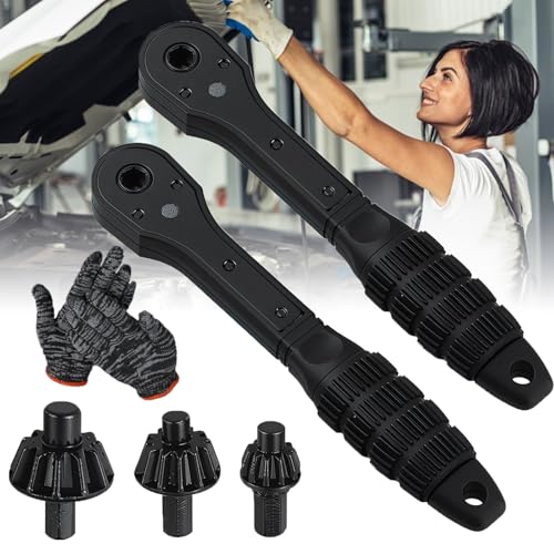 2 in 1 Drill Chuck Ratchet Spanner, Universal Double Head Chuck Key Replacement Tool for Drill, Multi-Function Ratcheting Drill Chuck Key (2pcs) von GXHNB