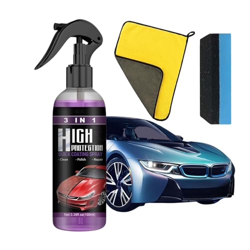 Amisho,3 In 1 Hoher Schutz Schnelles Auto-Beschichtung Spray,Hochschutz Auto Spray,3in1 High Protection Auto,Morenting,High Protection 3in1 Spray,3 In 1 High Protection Spray (1PSC) von GXHNB