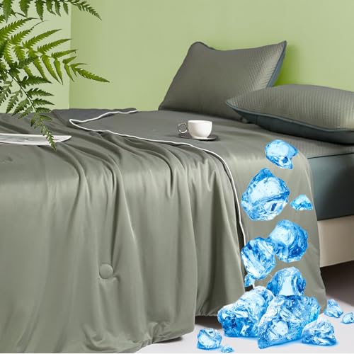 GXHNB Anfaru Chill Comfort Schlafdecke, 2in 1 Doppelseitig Anfaru Eisdecke SelbstküHlende Decke, Eisseide Cooling Blanket for Summer (A,180 * 200CM) von GXHNB