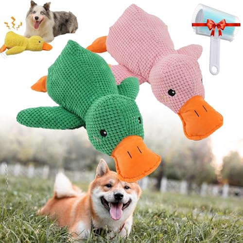 GXHNB Biovet Md Quacko Calming Duck Toy, Biovet Md Duck Toy, Cute No Stuffing Quacking Ducks for Indoor, Dog Toy of Chew-Resistant & Machine-Washable (2pcs-b,Small) von GXHNB