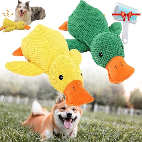 GXHNB Biovet Md Quacko Calming Duck Toy, Biovet Md Duck Toy, Cute No Stuffing Quacking Ducks for Indoor, Dog Toy of Chew-Resistant & Machine-Washable (2pcs-c,Small) von GXHNB
