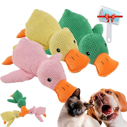 GXHNB Biovet Md Quacko Calming Duck Toy, Biovet Md Duck Toy, Cute No Stuffing Quacking Ducks for Indoor, Dog Toy of Chew-Resistant & Machine-Washable (3pcs,Large) von GXHNB