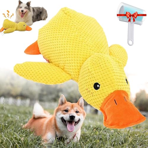 GXHNB Biovet Md Quacko Calming Duck Toy, Biovet Md Duck Toy, Cute No Stuffing Quacking Ducks for Indoor, Dog Toy of Chew-Resistant & Machine-Washable (Yellow,Large) von GXHNB