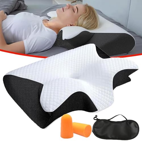 GXHNB Dreamsleepz Kissen, Pillowdaddy Nacken Therapiekissen, Dream Sleepz Kissen, Ergonomisches Nackenkissen (1,Black) von GXHNB