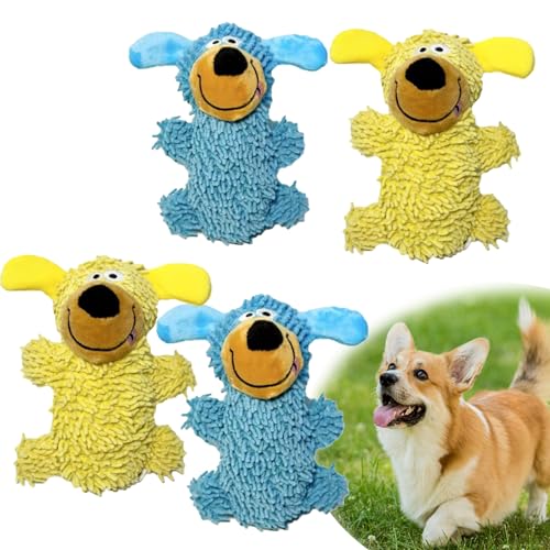 GXHNB Ipawsplus Dog Toy, Ipawsplus Squeaky Dog Plush Toy, Cute Soft Resistant Squeaky Toys, Fun Squeaker Dogs Plush Toys for Small Medium Large Dogs Interactive Play Fun (4pcs) von GXHNB