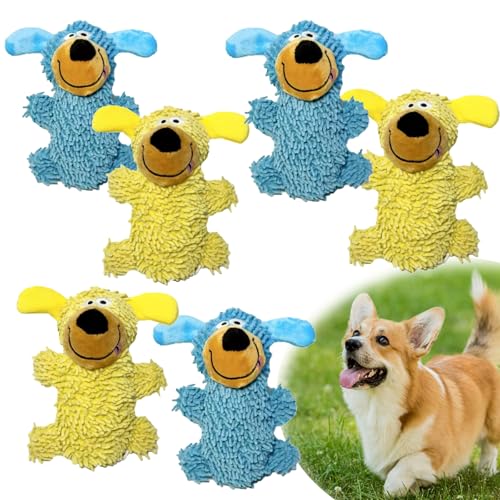 GXHNB Ipawsplus Dog Toy, Ipawsplus Squeaky Dog Plush Toy, Cute Soft Resistant Squeaky Toys, Fun Squeaker Dogs Plush Toys for Small Medium Large Dogs Interactive Play Fun (6pcs) von GXHNB