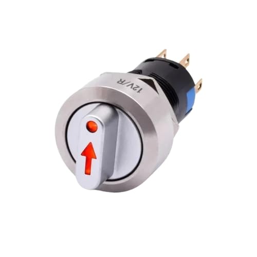 16mm Metal Rotary Selector Switch 2 3 Position On Off 12V Led Light Red Green Push Button Switch 1NO1NC 2NO2NC Latching SPDT(No LED) von GXHOVYKWP