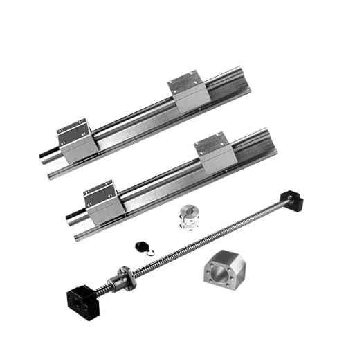 2PCS SBR20 Linear Rail Support+4pcs SBR20UU Block Bearing+SFU1605 Ball Screw End Machined+Nut Housing+BKBF12 Support+Coupler Set(1605-350 SBR20-300) von GXHOVYKWP